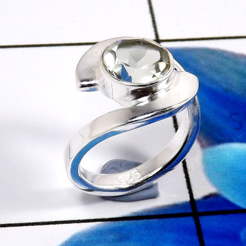 Green Amethyst D - RBS932-925 Sterling Silver Trendy Look Baby Rings Wholesale