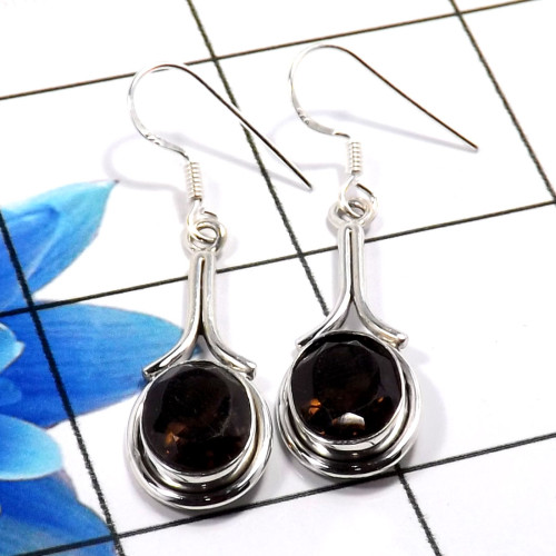 Black Onyx Cut A - SDE766-Stunning 925 Sterling Silver Designer Fashionable Earring Black Onyx Cut A - SDE766-Stunning 925 Sterling Silver Designer Fashionable Earring