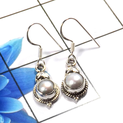 Pearl Cab F - SDE766-Stunning 925 Sterling Silver Designer Fashionable Earring Pearl Cab F - SDE766-Stunning 925 Sterling Silver Designer Fashionable Earring