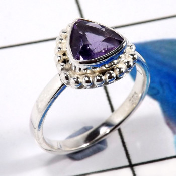 Amethyst Cut B - RBS930-925 Sterling Silver Stunning Light Weight Baby Rings Desi Amethyst Cut B - RBS930-925 Sterling Silver Stunning Light Weight Baby Rings Desi