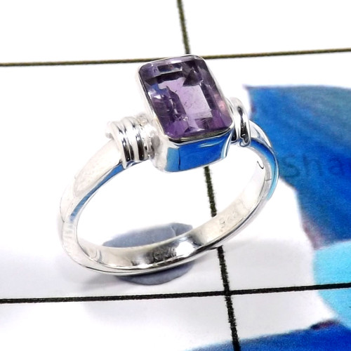 Amethyst Cut H - RBS930-925 Sterling Silver Stunning Light Weight Baby Rings Desi
