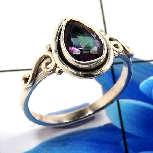 Mystic Quartz A - RBS928-Beautiful 925 Sterling Silver Designer Baby Rings Company