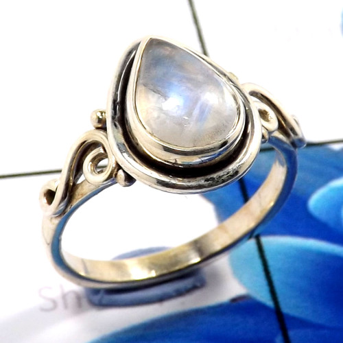 Rainbow Moonstone B - RBS928-Beautiful 925 Sterling Silver Designer Baby Rings Company