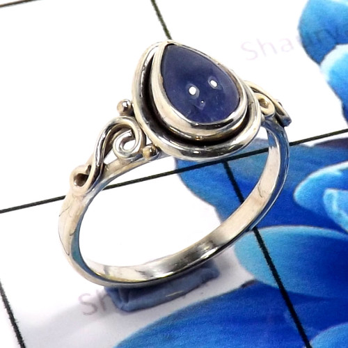 Tanzanite D - RBS928-Beautiful 925 Sterling Silver Designer Baby Rings Company