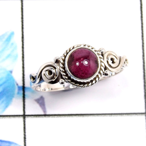Pink Corundum Ruby G - RBS927-Fabulous Company Made Baby Rings 925 Sterling Silver Hand Pink Corundum Ruby G - RBS927-Fabulous Company Made Baby Rings 925 Sterling Silver Hand