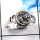 Black Rutile C - RBS924-Dazzling Trendy Design 925 Sterling Silver Baby Rings Who