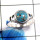 Blue Copper Turquoise O - RBS924-Dazzling Trendy Design 925 Sterling Silver Baby Rings Who