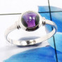 Amethyst Cab C - RBS919-Lovely Design 925 Sterling Silver Handmade Baby Rings Fac