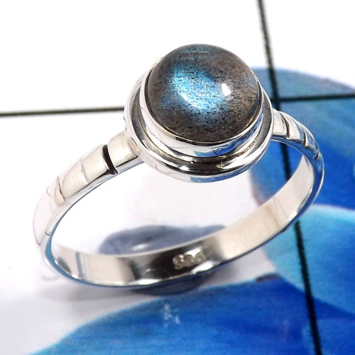 Labradorite Cab C - RBS916-Beautiful 925 Sterling Silver Company Wholesale Baby Ring