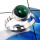 Malachite E - RBS916-Beautiful 925 Sterling Silver Company Wholesale Baby Ring