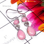 Pink Opal F - SDE975-Pretty Design Natural Gemstone Silver Earring