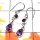 Amethyst cut H - SDE975-Pretty Design Natural Gemstone Silver Earring