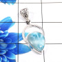 Larimar Cab C - SSP879-Charming New Look Company Made Pendants 925 Sterling Silv
