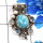 Larimar Cab & Blue Topaz B - SD648-925 Sterling Silver Amazing Handmade Designer Pendant Whol