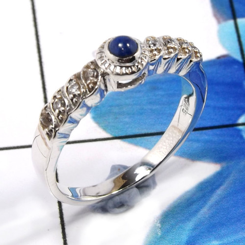 Lapis Lazuli B - SCR875-Charming 925 Sterling Silver Dazzling Designer New Look C