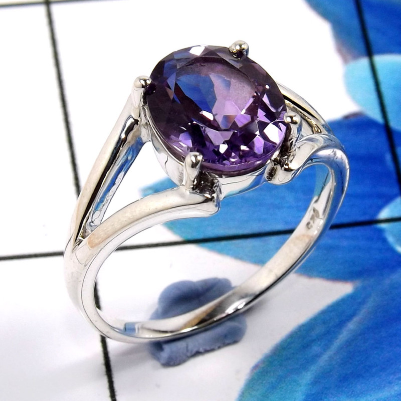 Amethyst C - SCR875-Charming 925 Sterling Silver Dazzling Designer New Look C Amethyst C - SCR875-Charming 925 Sterling Silver Dazzling Designer New Look C