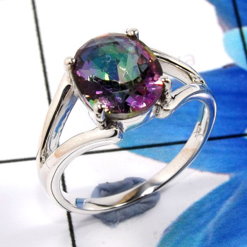 Mystic Quartz E - SCR875-Charming 925 Sterling Silver Dazzling Designer New Look C