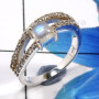 Rainbow Moonstone I - SCR874-925 Sterling Silver Stunning Designer Made Casting Rings