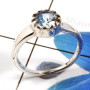 Blue Topaz A - SCR873-Lovely 925 Sterling Silver Fashionable Casting Rings Fact