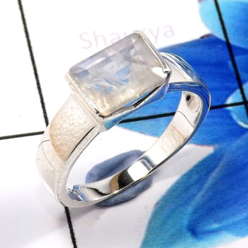 Rainbow Moonstone K - SCR873-Lovely 925 Sterling Silver Fashionable Casting Rings Fact Rainbow Moonstone K - SCR873-Lovely 925 Sterling Silver Fashionable Casting Rings Fact