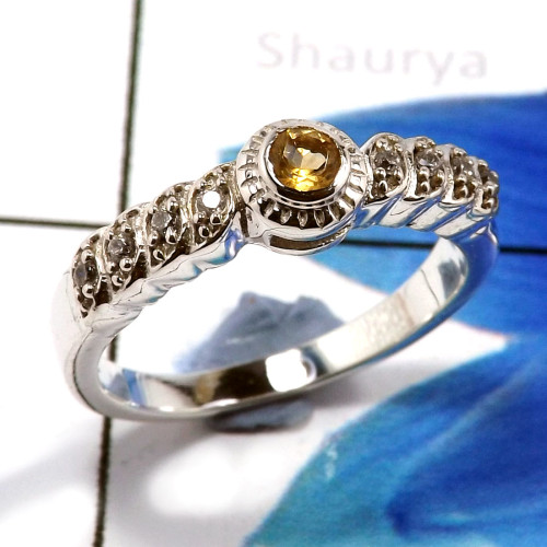 Citrine Cut A - SCR872-Amazing Party Look Casting Rings 925 Sterling Silver Fact Citrine Cut A - SCR872-Amazing Party Look Casting Rings 925 Sterling Silver Fact