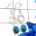 Blue Copper Turquoise B - BZE783-925 Sterling Silver Natural Designs Fashionable Bezel Ear