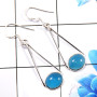 Chalcedony O - BZE776-925 Sterling Silver Beautiful Bezel Earrings Factory Whol