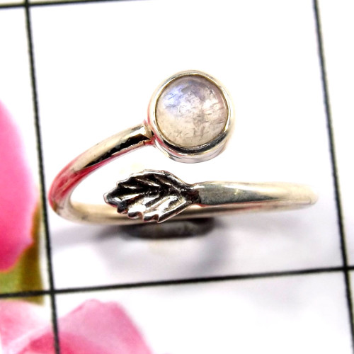 Rainbow Moonstone B - RSS913-Beautiful 925 Sterling Silver Preety Look Rings Wholesale