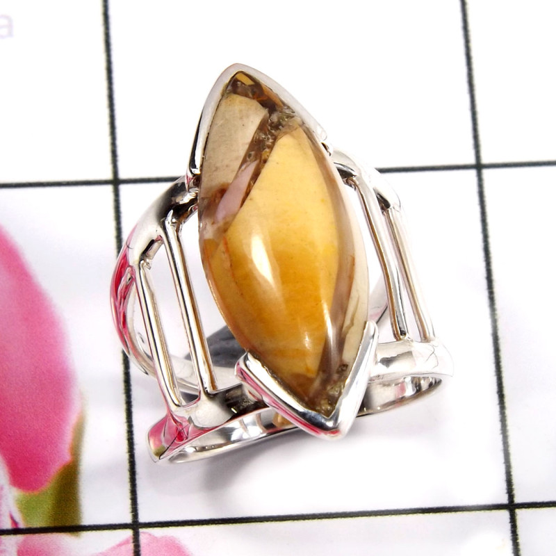 Brasketed Mokite B - RSS903-Beautiful 925 Sterling Silver Brecciated Mookaite Designe Brasketed Mokite B - RSS903-Beautiful 925 Sterling Silver Brecciated Mookaite Designe