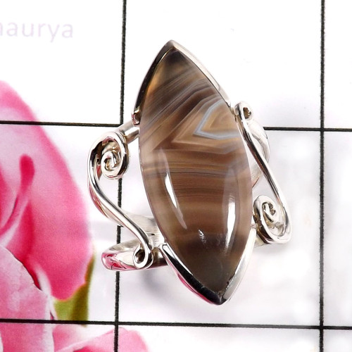 Bosswana Agate B - RSS896-925 Sterling Silver New Stylish Bosswana Agate Wholesale