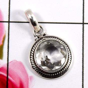 Crystal Quartz E - SD645-Glorious 925 Sterling Silver Unique Design Pendants Compan Crystal Quartz E - SD645-Glorious 925 Sterling Silver Unique Design Pendants Compan