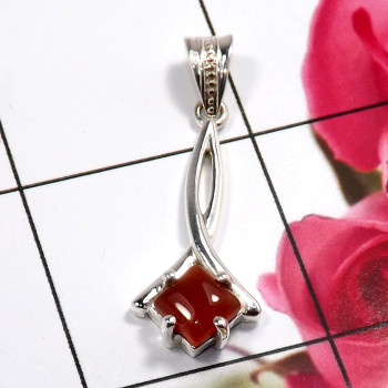Carnelian Cab O - SD641-Dazzling New Designs 925 Sterling Silver Pendants Wholesal Carnelian Cab O - SD641-Dazzling New Designs 925 Sterling Silver Pendants Wholesal