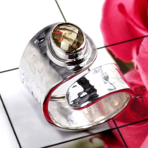 Lemon Cut H - SDR695-Charming Company Handmade Rings 925 Sterling Silver