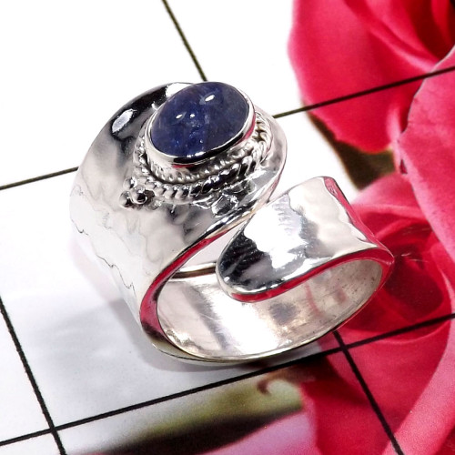 Tanzanite D - SDR692-Unique 925 Sterling Silver Handmade Party Wear Rings Whol