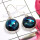 Dichroic Glass A - SDE763-925 Sterling Silver Lovely Dichroic Glass Earrings Factor