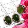 Serpentine G - NDS956-Stunning Earring & Ring Set Company Made 925 Sterling Sil