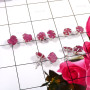 Pink Ruby Rough C - SVP823-925 Sterling Silver 5 Pcs Set Wholesale Glamorous Stud Ea