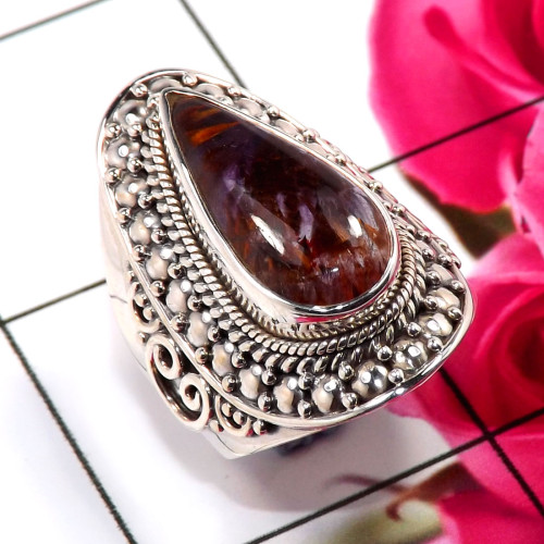 Cacoxinite F - SDR690-Wholesale Charming Handmade Designs Rings 925 Sterling Si