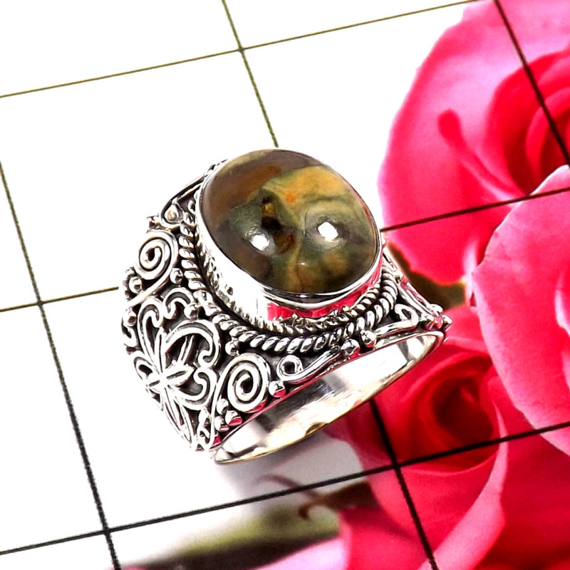 Rhyolite Cab C - SDR685-Geniune Multi Cab Gemstones Wholesale Designer Rings Manu Rhyolite Cab C - SDR685-Geniune Multi Cab Gemstones Wholesale Designer Rings Manu