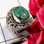 Tibet Turquoise E - SDR685-Geniune Multi Cab Gemstones Wholesale Designer Rings Manu