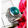 Crysocola H - SDR685-Geniune Multi Cab Gemstones Wholesale Designer Rings Manu