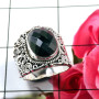 Black Onyx Cut G - SDR683-Indian Factory made Designer Rings With Multi Cut Gemston