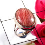 Rhodochrosite F - STK953-Unique Natural Design 925 Sterling Silver Handmade Rings 