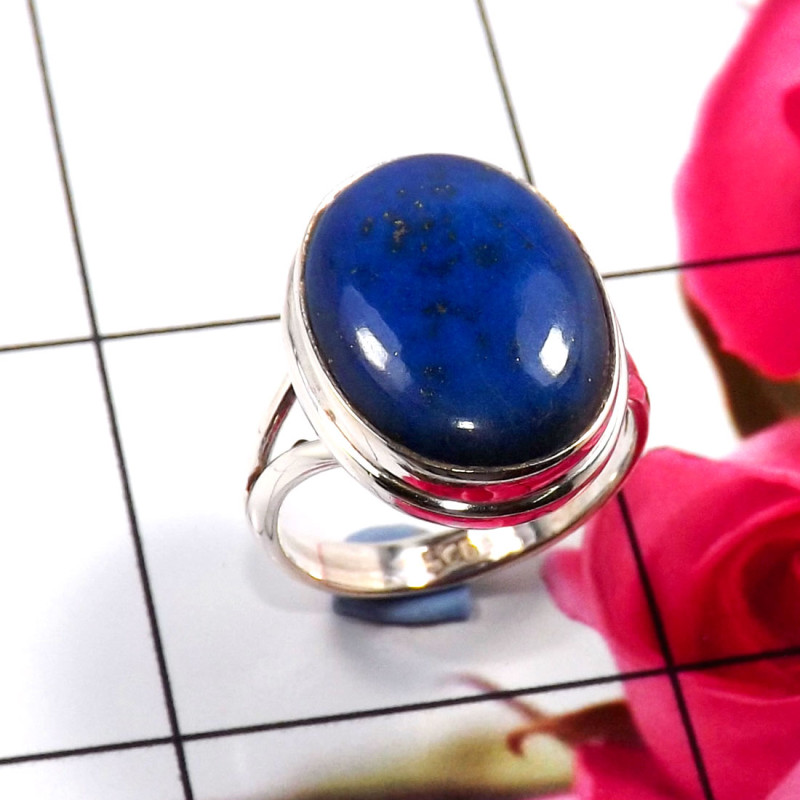 Lapis Lazuli G - STK953-Unique Natural Design 925 Sterling Silver Handmade Rings Lapis Lazuli G - STK953-Unique Natural Design 925 Sterling Silver Handmade Rings