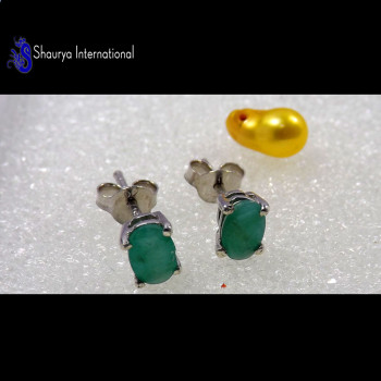 Emerald E - SFJ994-5x7 Oval Stunning Emerald Handmade 925 Sterling Silver Co