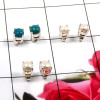 Crysocolla & Pearl D - SSE865-Lovely 925 Sterling Company Made Stud Earrings Wholesale