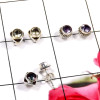 Mystic Quartz,Green Amethyst Cut C - SSE863-Glamorous Look Design 925 Sterling Silver Stud Earrings W
