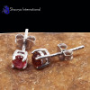 Pink Tourmaline  E - SFJ988-4x4 Round Fabulous Pink Tourmaline Wholesale Studs Earrin