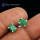 Emerald A - SFJ985-4x6 Glorious Emerald 925 Sterling Silver Stud Earrings Co