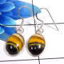 Bumble Bee A - BZE769-Beautiful Party Look Design 925 Sterling Silver Bezel Ear